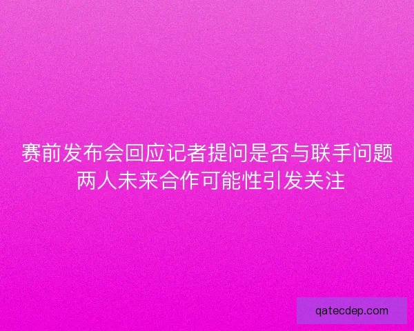 赛前发布会回应记者提问是否与联手问题 两人未来合作可能性引发关注